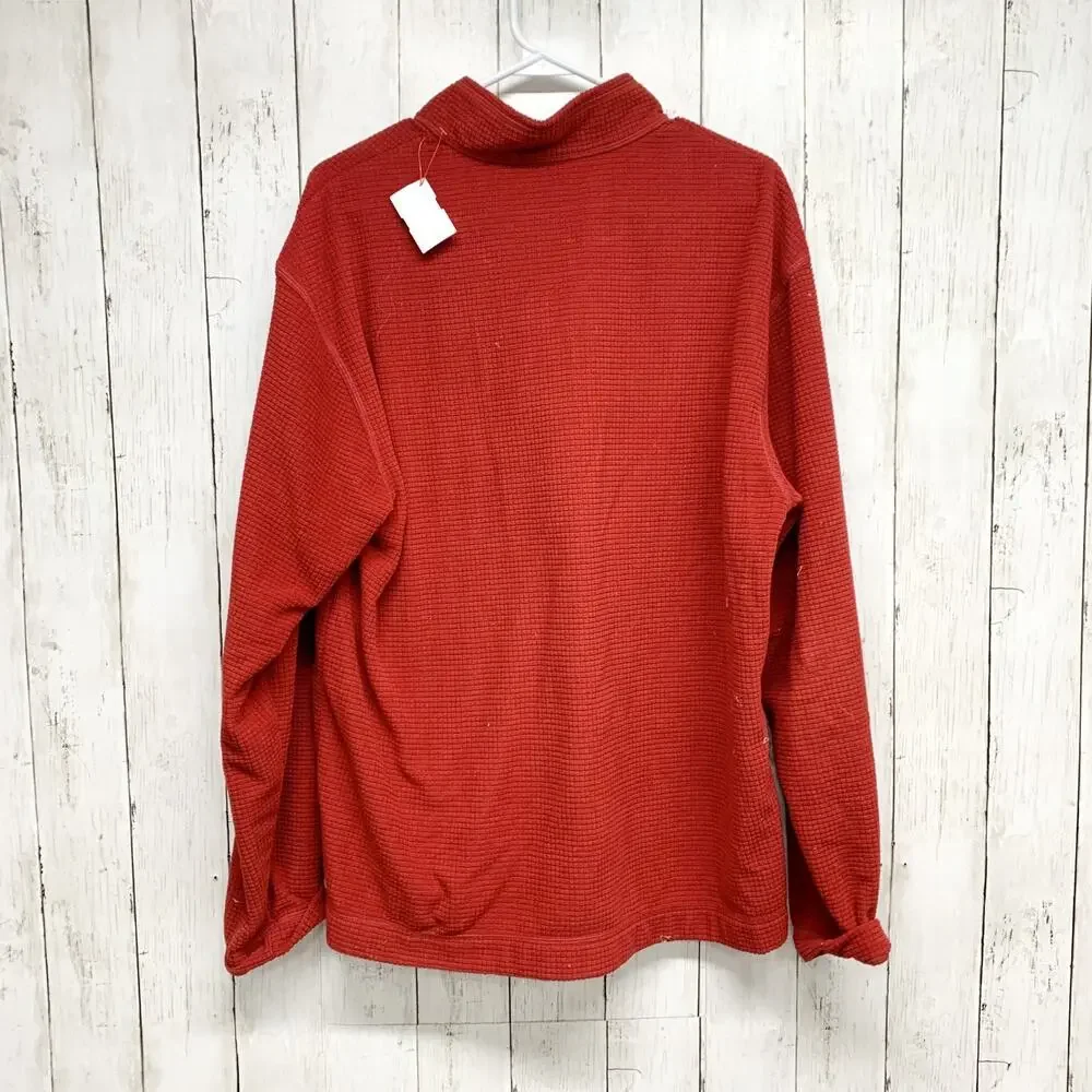 Orvis Trout Bum Sweater Men Size Large Collared Quarter Zip‎ Long Sleeve Pocket